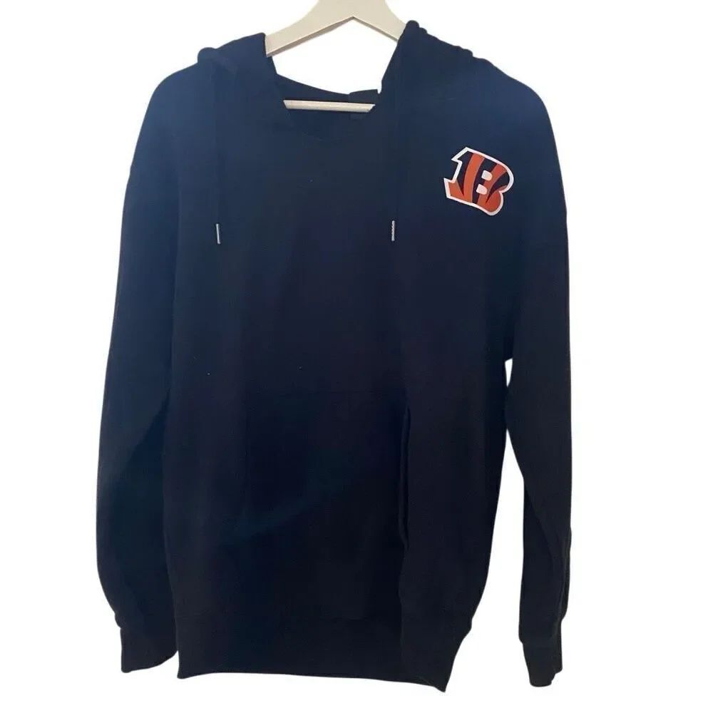 NFL Ultra game Cincinnati Bengals Hoodie cut neck black orange medium
